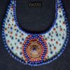 Handcrafted Silk Bib necklace with gold plated Tibetan Prayer Box Ghau pendant and beads