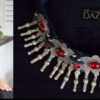 Old tribal Afghani choker with stunning Turkoman accents-JD3919