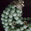 12 lines Jade beaded cluster necklace with 2 pieces Afghani bell caps product close up