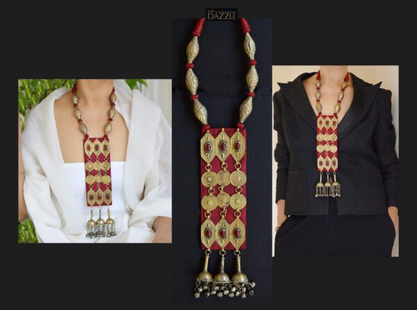 Gold plated old turkoman necklace