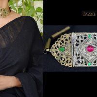 Vintage afghani tribal choker with glass beads