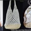Macrame weave shoulder bag with matching pouch inside