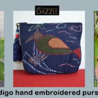 Pure cotton hand embroidered purse