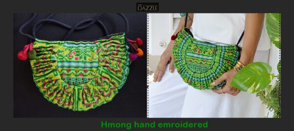 Thai Hmong Unique Embroidery Handmade Bohemian Sling Bag