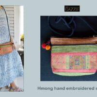 Hill tribe hand embroidered sling bag