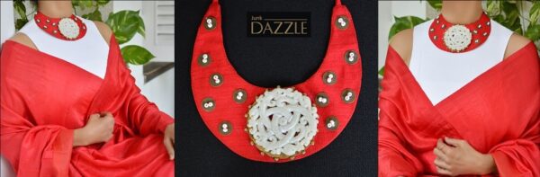 Silk Bib Jade Pendant Necklace