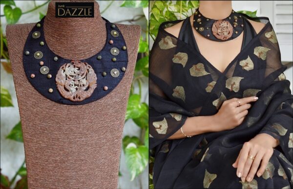 Silk Bib Jade Pendant Necklace