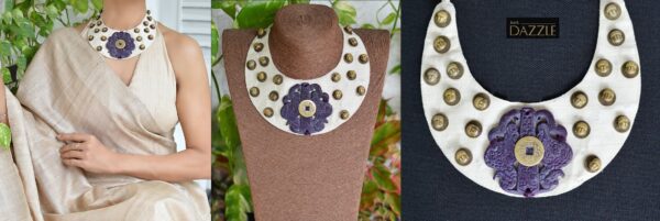 Silk Bib Jade Pendant Necklace