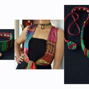 MULTICOLOURED MACRAME CHOKERS