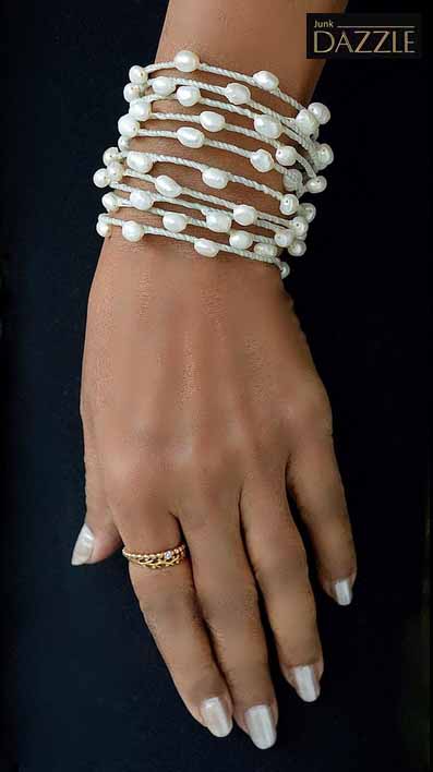 Paparazzi white on sale pearl bracelet