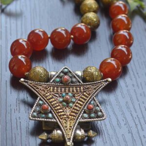 Tibetan Ghau Pendant Necklace