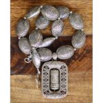 Unique vintage silver plated Tibetan Prayer wheel necklace - Image 2